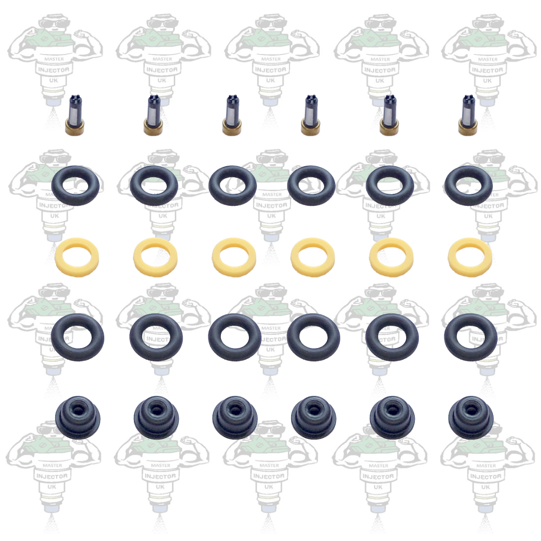 Bosch 0280155209 Mercedes 0000787323 Compatible Parts Kit With Shallow Pintle Caps 6 Cylinder - Kit 203